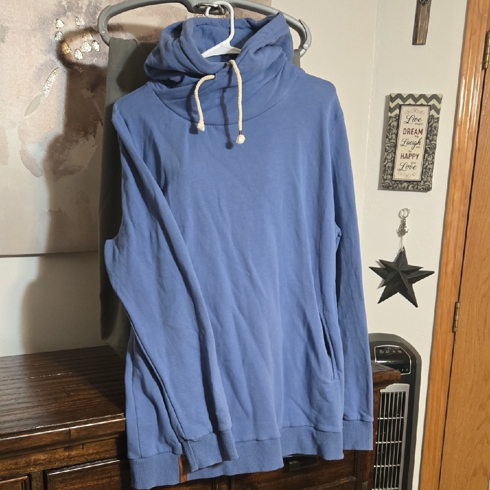Ampersand Ave Blue Hoodie with Drawstring XXXL